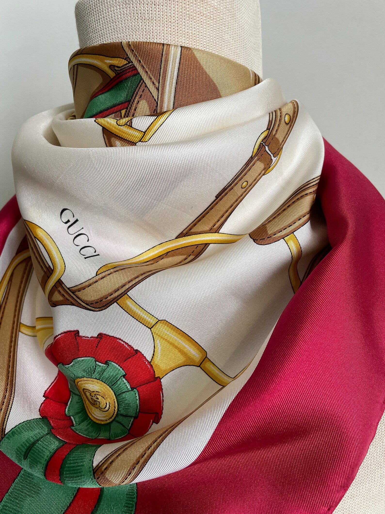 Vintage Gucci Equestrian Scarf-Gifts & Luggage-Gucci-Manhattan Saddlery
