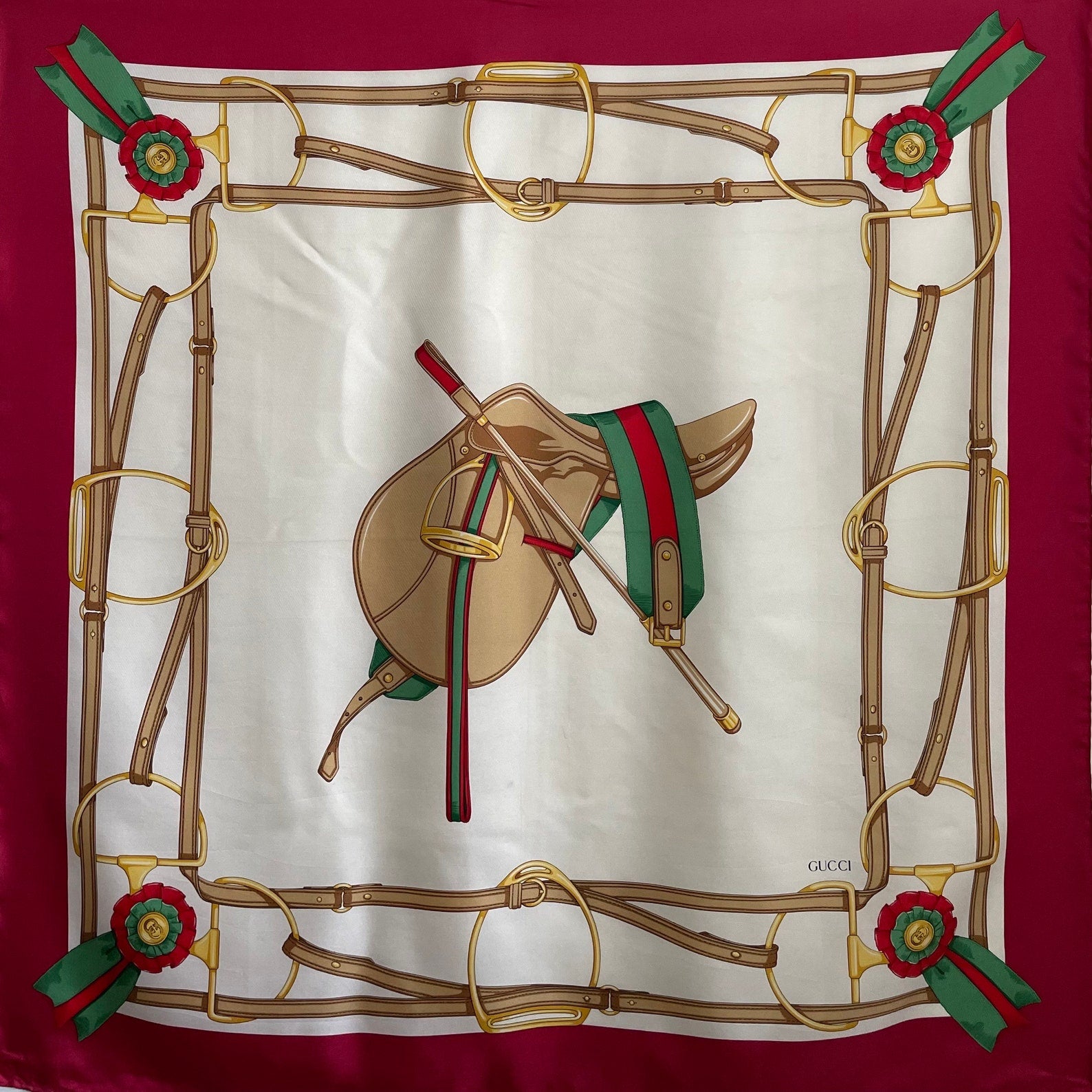 Vintage Gucci Equestrian Scarf-Gifts & Luggage-Gucci-Manhattan Saddlery