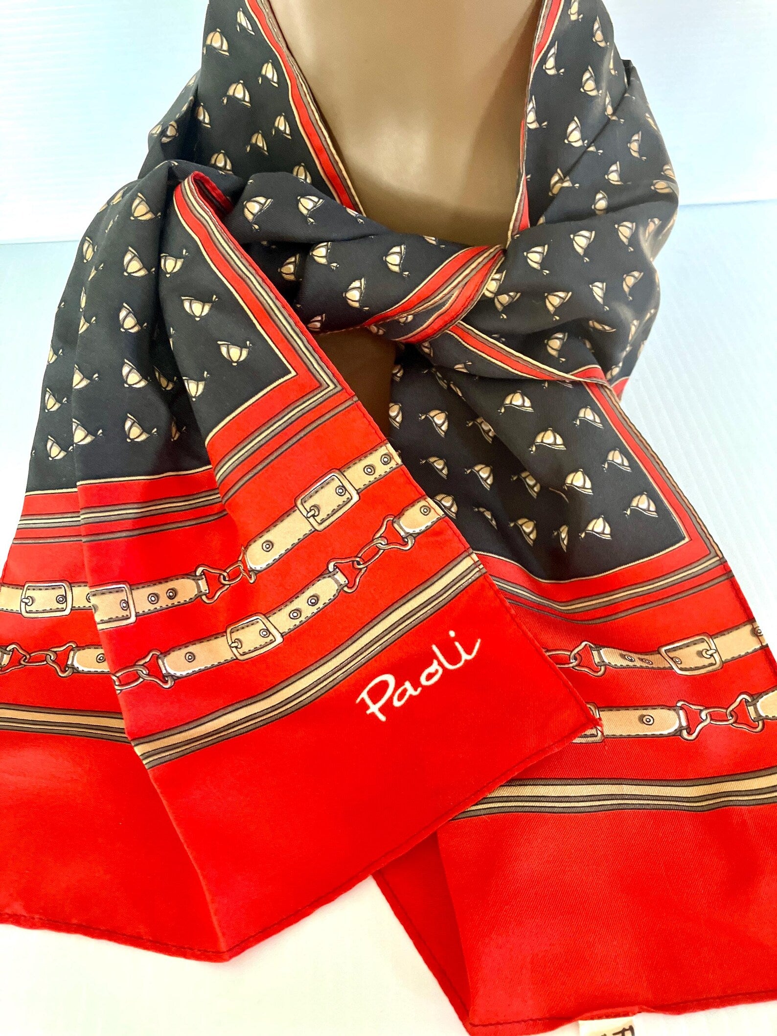 Vintage Paoli Equestrian Scarf-Gifts & Luggage-Manhattan Saddlery-Manhattan Saddlery