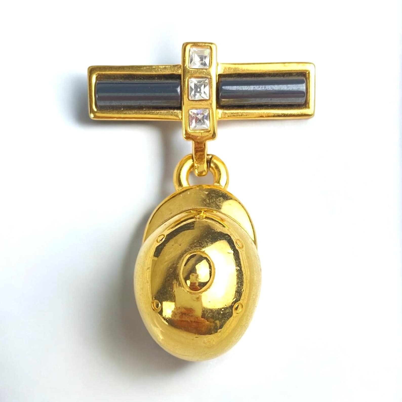 Etienne Aigner Signed Equestrian Hat Lavalier Brooch-Gifts - Jewelry-Etienne Aigner-Manhattan Saddlery