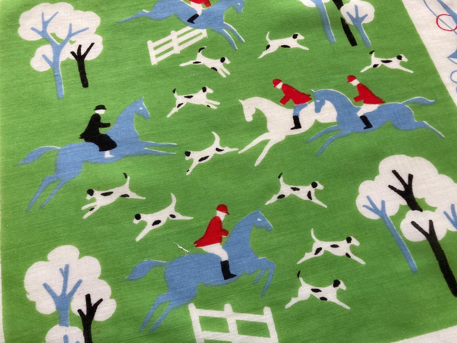 Equestrian-Themed Vintage Hanky-Gifts & Luggage-Etsy-Manhattan Saddlery