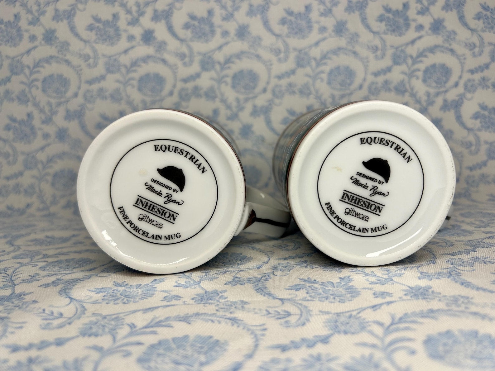 Vintage Porcelain Equestrian Mug Set-Gifts - Home Goods-Equestrian Inhesion-Manhattan Saddlery