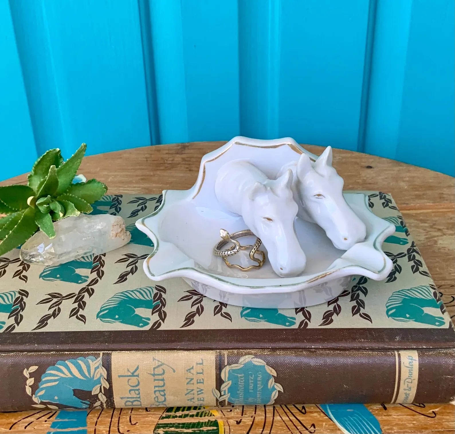 White Horse Ceramic Ashtray-Gifts - Home Goods-Manhattan Saddlery-Manhattan Saddlery