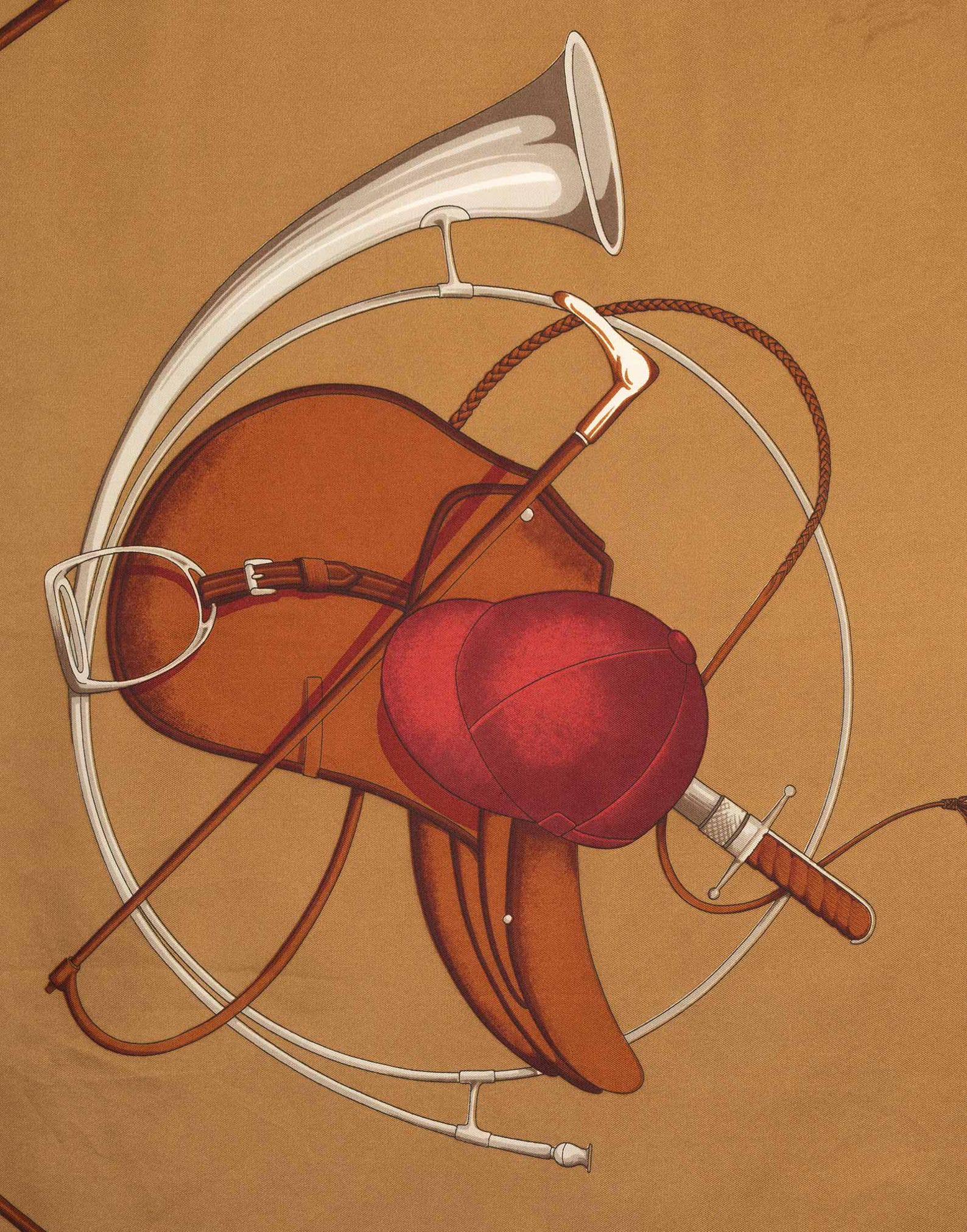 Etro 70s Green Equestrian Silk Scarf-Accessory-Etro-Manhattan Saddlery