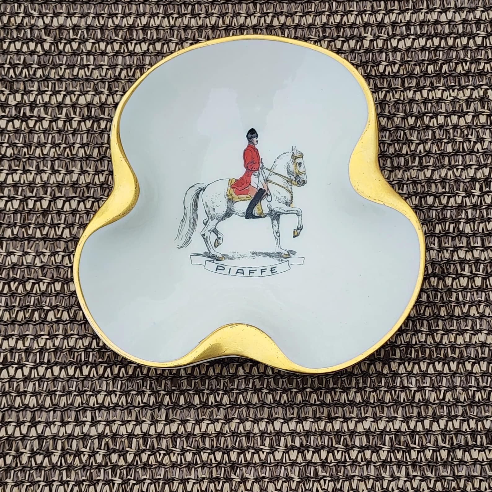 Vintage Porcelain Dressage Dish-Gifts - Home Goods-Manhattan Saddlery-Manhattan Saddlery