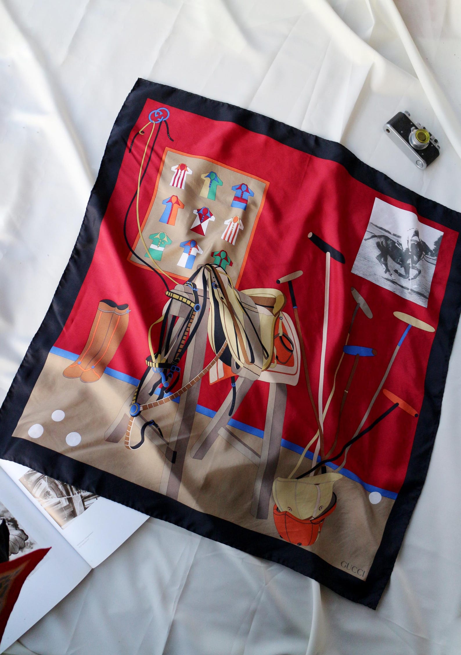 Vintage Gucci Equestrian Scarf-Accessory-Gucci-Manhattan Saddlery