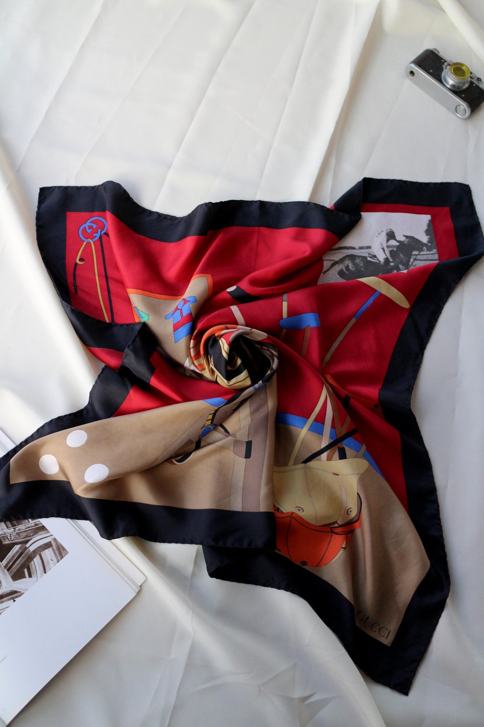 Vintage Gucci Equestrian Scarf-Accessory-Gucci-Manhattan Saddlery