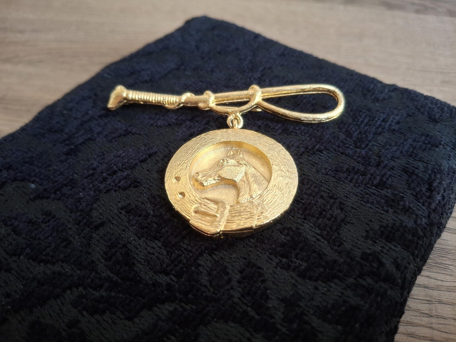 Vintage Equestrian Brooch with Horse Medallion-Gifts - Jewelry-Manhattan Saddlery-Manhattan Saddlery