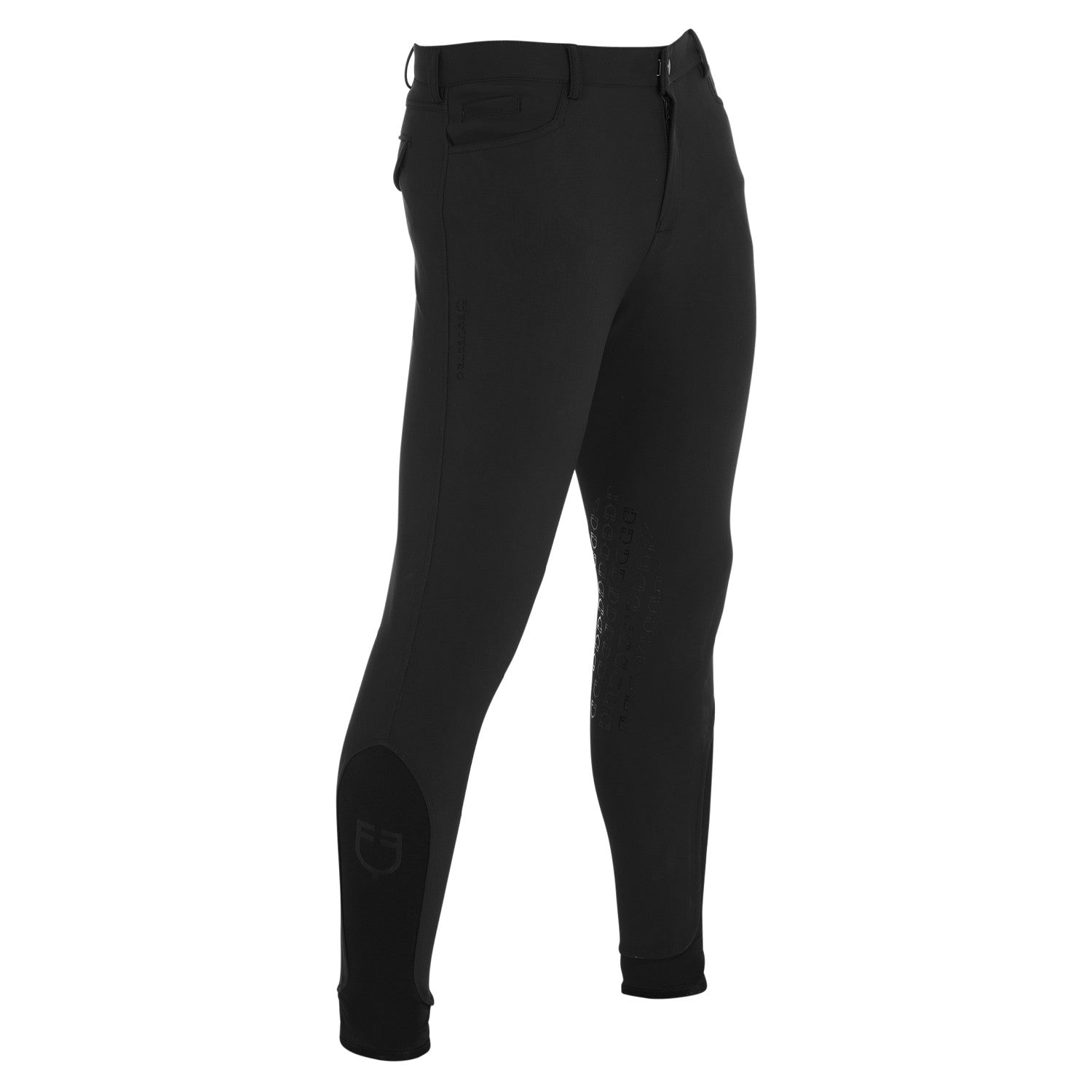 Equestro Men's Slim Fit Grip Breeches with Logo