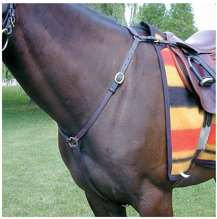Nunn Finer Hunting Breastplate-Martingales & Breastplates - Breastplate-Nunn Finer-Black/Brass-Cob-Manhattan Saddlery