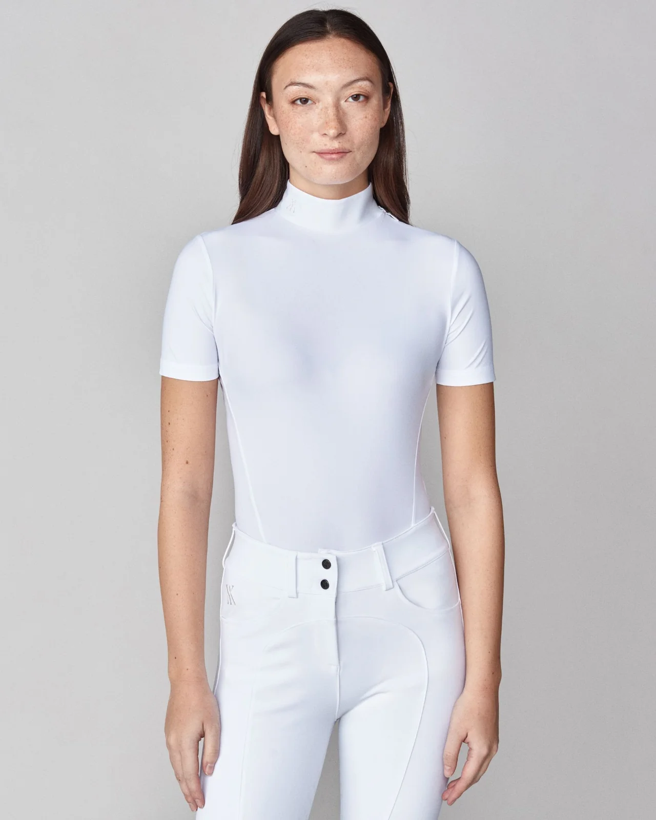 Yagya Timeless Short Sleeve Solid-Show Shirts - Ladies Show Shirt-Yagya-White-XXS-Manhattan Saddlery