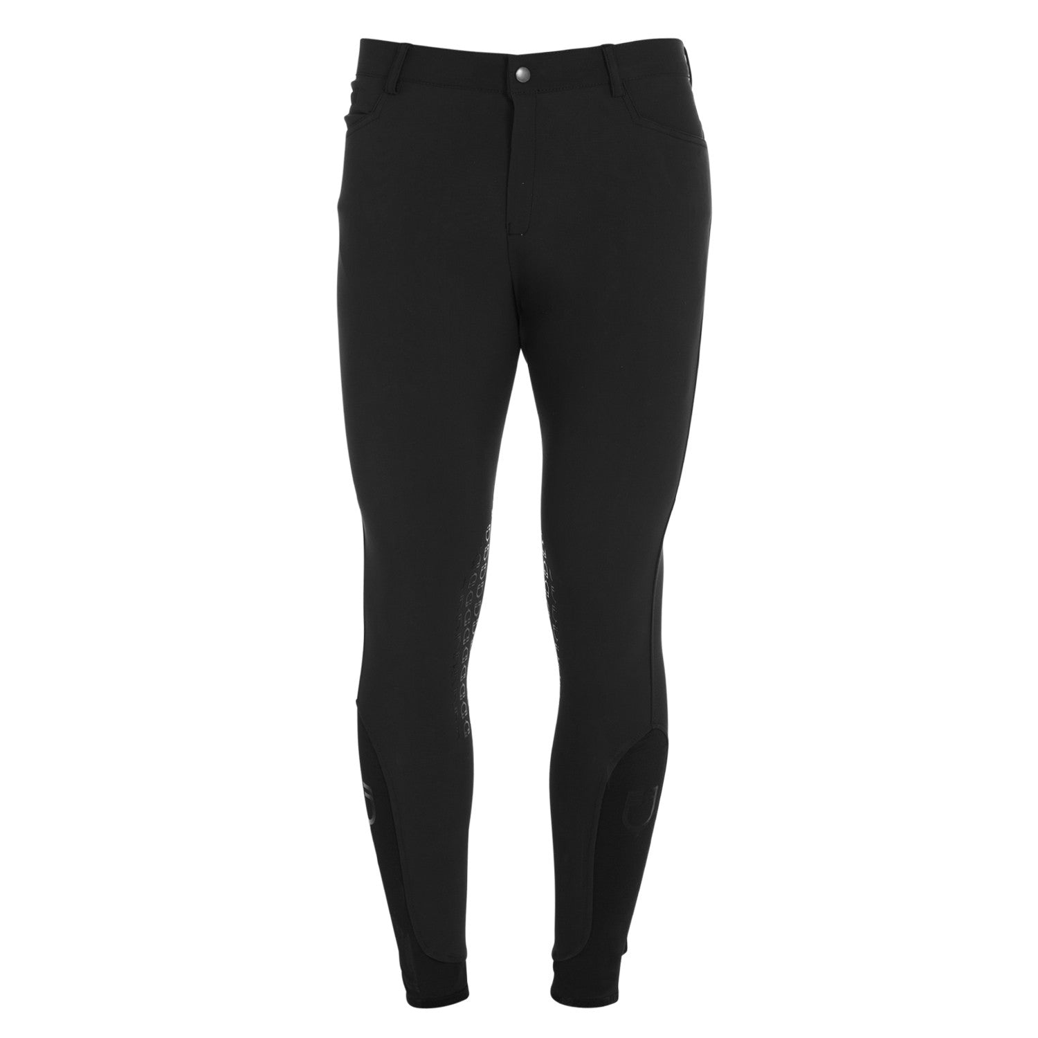 Equestro Men's Slim Fit Grip Breeches with Logo