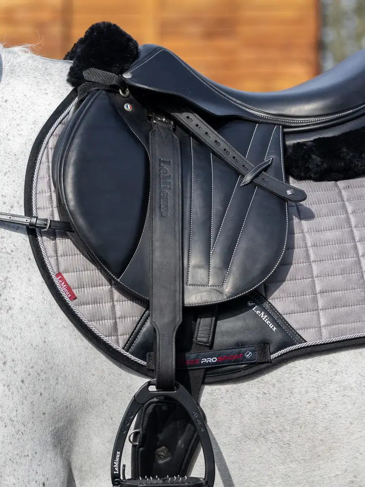 LeMieux Vector Pro Stirrup Leathers-Stirrup Irons & Leathers - Stirrup Leathers-LeMieux-Black-52"-Manhattan Saddlery