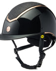 Charles Owen Kylo by EQX MIPS Helmet-Helmets-Charles Owen-Black Sparkly/Rose Gold - Wide-S-Manhattan Saddlery