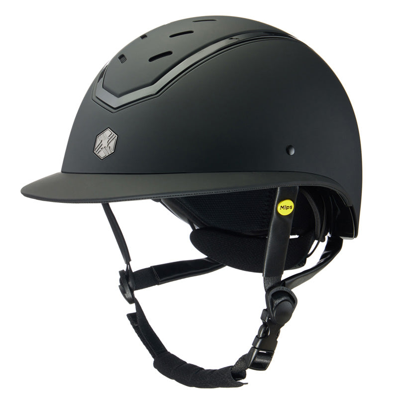 Charles Owen Kylo by EQX MIPS Helmet-Helmets-Charles Owen-Black Matte/Black Gloss - Wide-S-Manhattan Saddlery