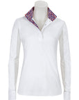 RJ Classics Ladies' Rebecca Show Shirt White/Orange-Show Shirts - Ladies Show Shirt-RJ Classics-White/Orange-L-Manhattan Saddlery