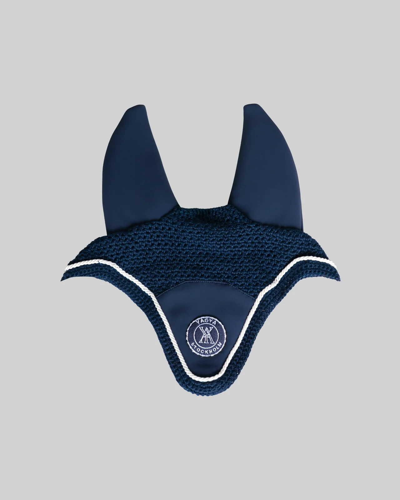 Yagya Performance Horse Bonnet-Horsewear - Misc - Fly Bonnets-Yagya-Navy-Full-Manhattan Saddlery