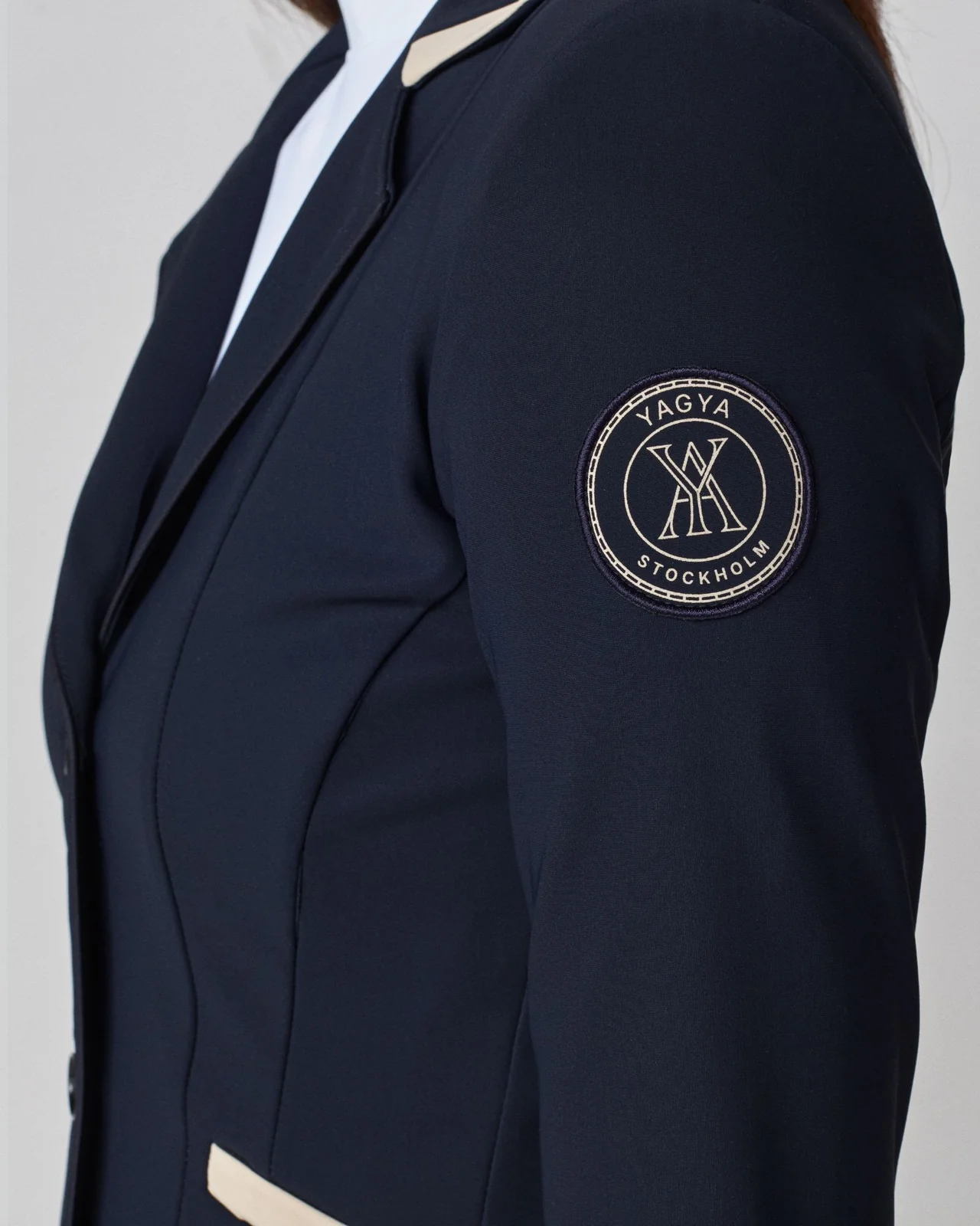 Yagya Contrast Show Jacket-Show Coats - Ladies Show Coats-Yagya-Midnight-XS-Manhattan Saddlery