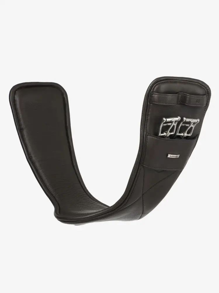 LeMieux Arika Contoured Dressage Girth-Girths - Dressage-LeMieux-Black-22"-Manhattan Saddlery