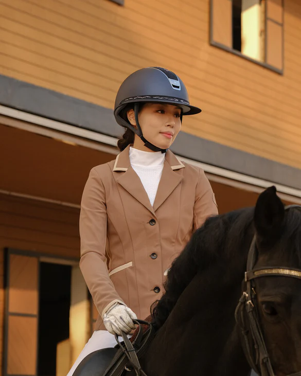 Yagya Contrast Show Jacket-Show Coats - Ladies Show Coats-Yagya-Midnight-XS-Manhattan Saddlery