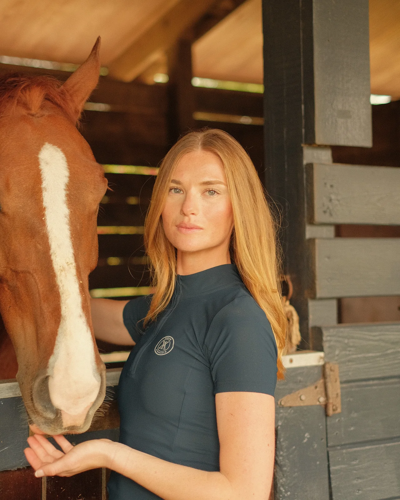 Yagya Half Zip Short Sleeve-Sportswear - Ladies - Tops-Yagya-Navy-XXS-Manhattan Saddlery