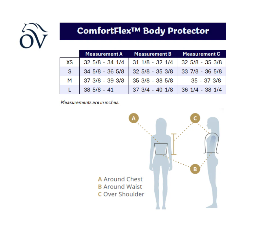 Ovation ComfortFlex Adult Body Protector-Safety Vests-ERS-Black-XS-Manhattan Saddlery