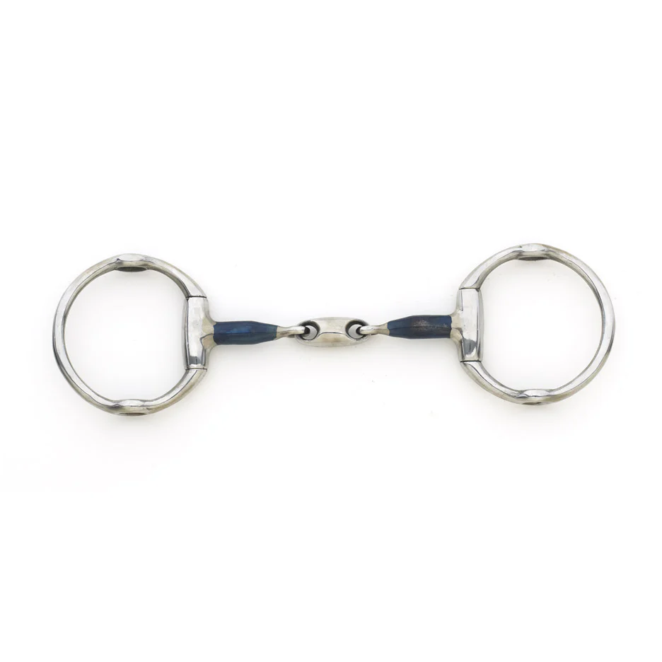 Centaur Blue Steel Oval Peanut Cheltenham Gag Bit-Bits-ERS-5.0-Manhattan Saddlery