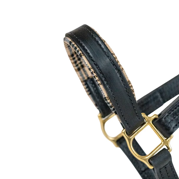 5/A Baker Dressage Leather Halter-Halters - Leather-5/A Baker-Cob-Manhattan Saddlery