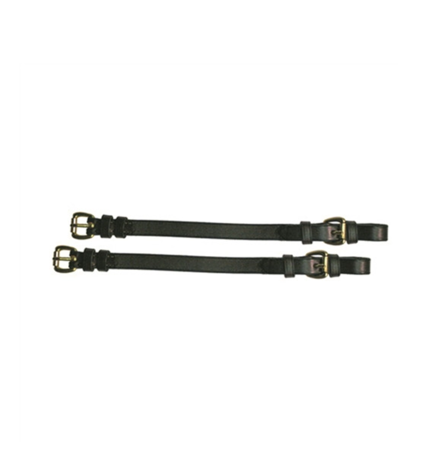Nunn Finer Bridle Cheeks-Bridles - Bridle Parts-Nunn Finer-Black/Brass-Cob-Manhattan Saddlery