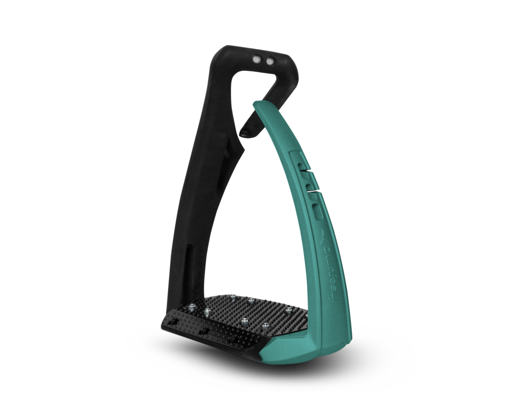 Freejump Soft'Up Pro+ Stirrups-Stirrup Irons-Freejump-Black/Green-Manhattan Saddlery