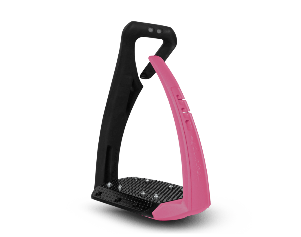 Freejump Soft'Up Pro+ Stirrups-Stirrup Irons-Freejump-Black/Pink-Manhattan Saddlery