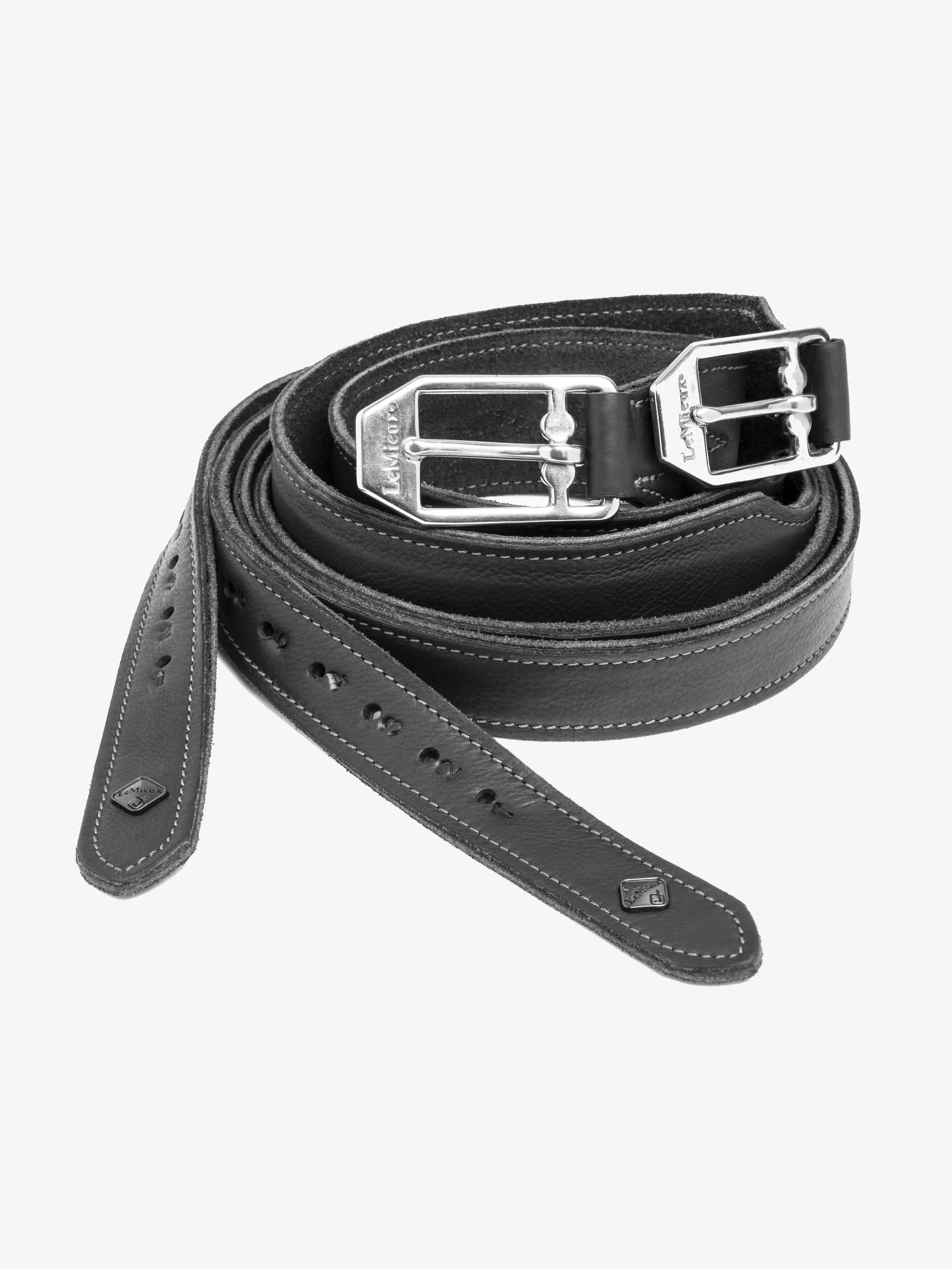LeMieux Vector Pro Stirrup Leathers-Stirrup Irons & Leathers - Stirrup Leathers-LeMieux-Black-52"-Manhattan Saddlery