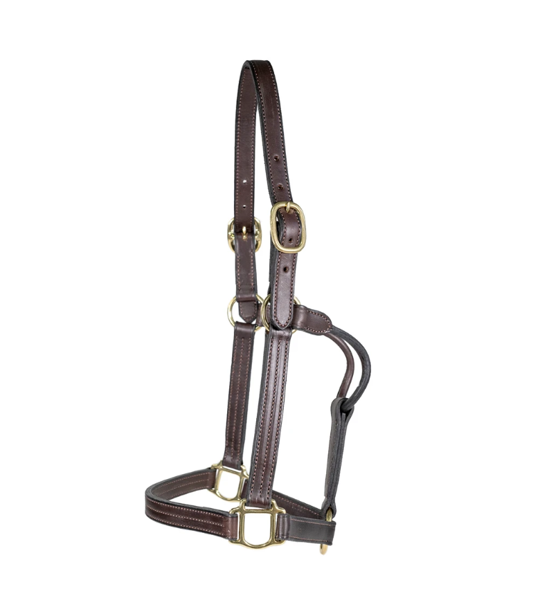 Nunn Finer Triple Stitched Halter with Rolled Throat-Halters - Leather-Nunn Finer-Cob-Manhattan Saddlery