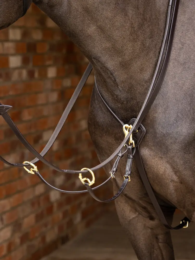 LeMieux Kudos Running Martingale-Martingales & Breastplates - Running Martingale-LeMieux-Black/Silver-Pony-Manhattan Saddlery