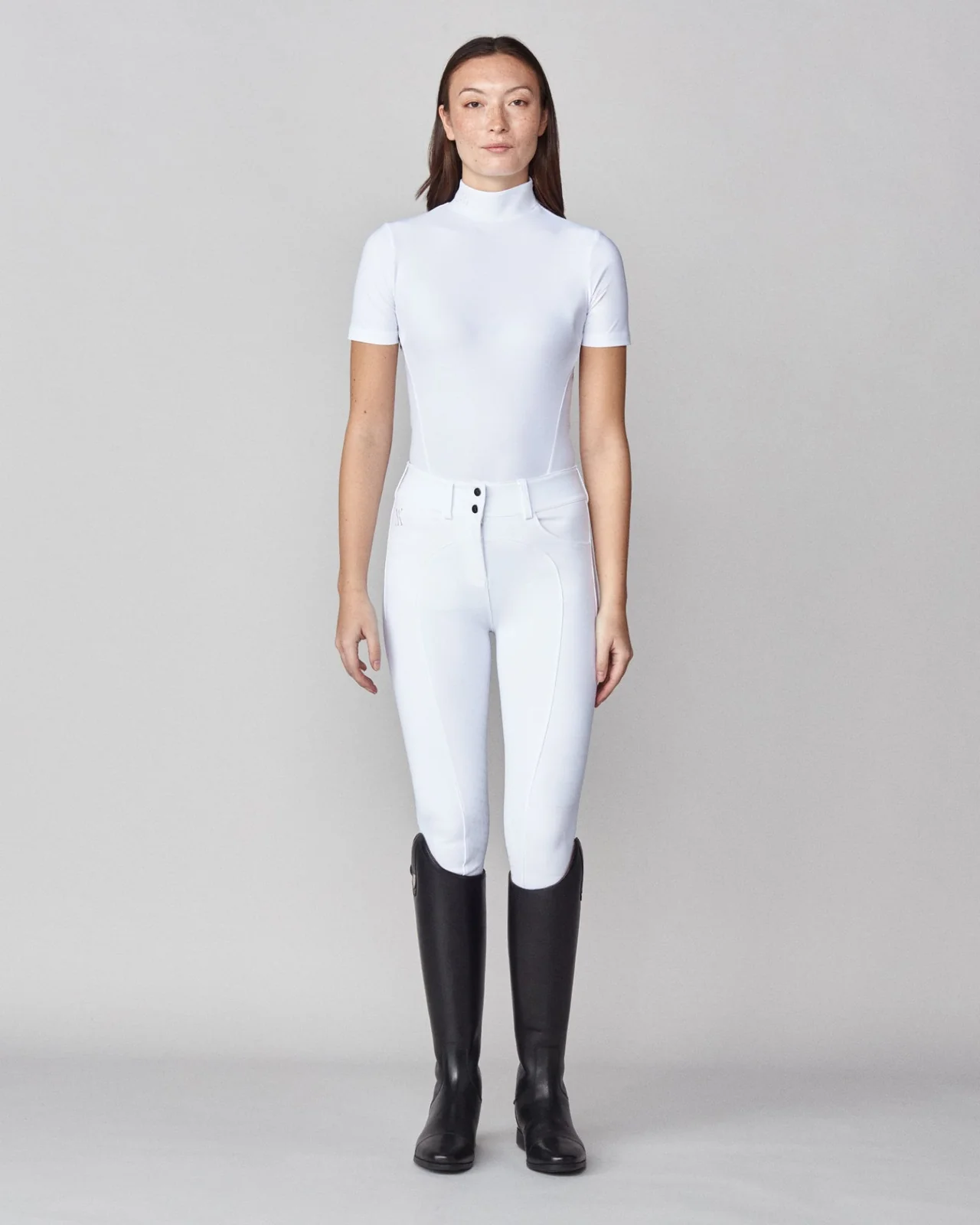 Yagya Timeless Short Sleeve Solid-Show Shirts - Ladies Show Shirt-Yagya-White-XXS-Manhattan Saddlery