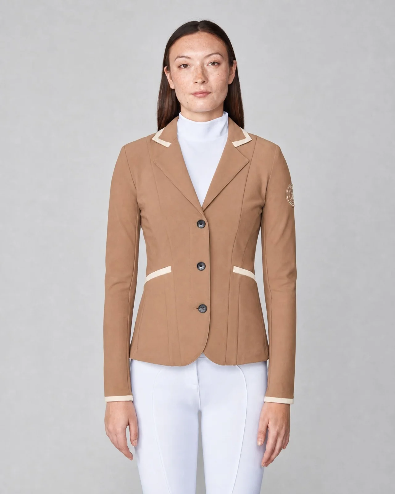 Yagya Contrast Show Jacket-Show Coats - Ladies Show Coats-Yagya-Camel-XS-Manhattan Saddlery