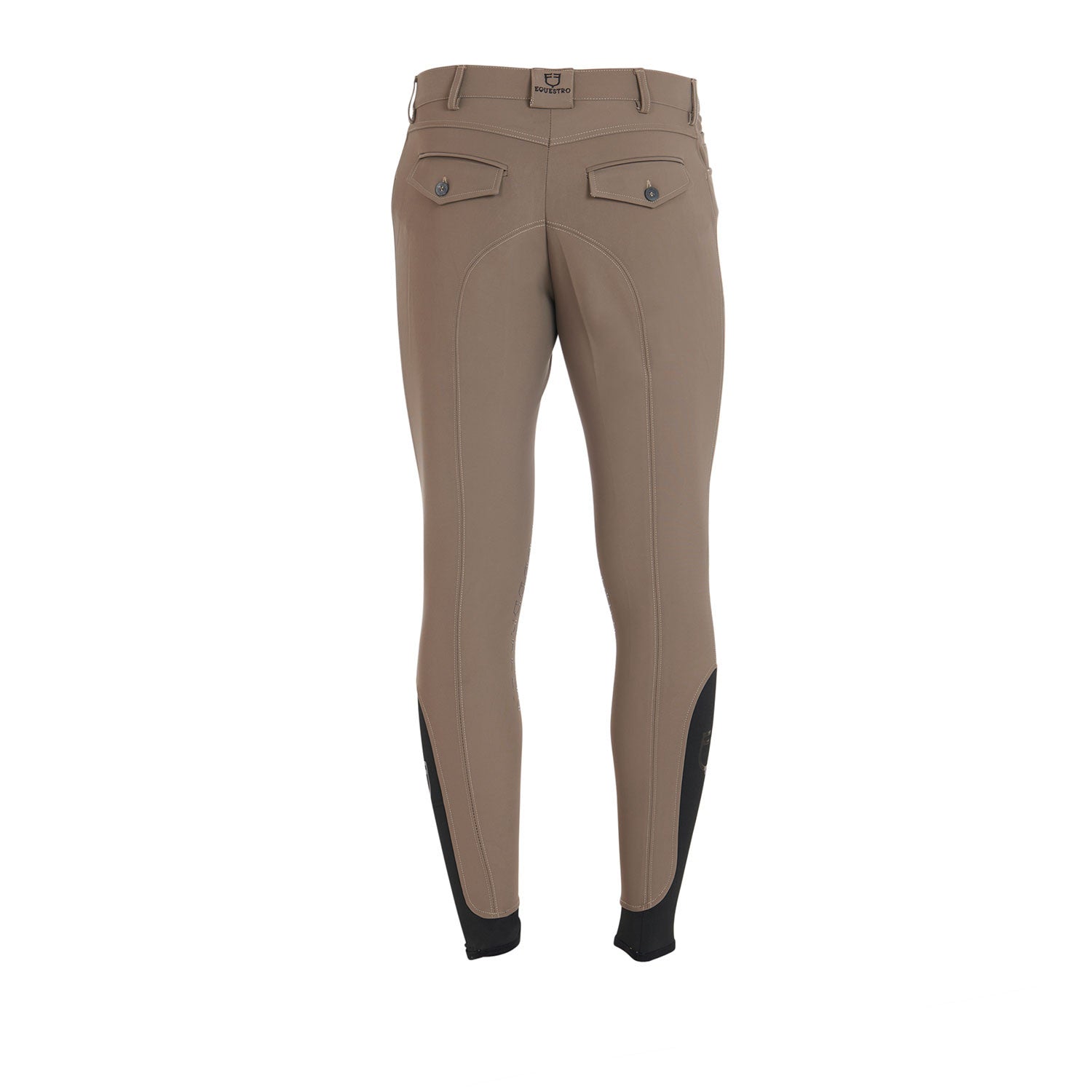 Equestro Men's Slim Fit Grip Breeches with Logo