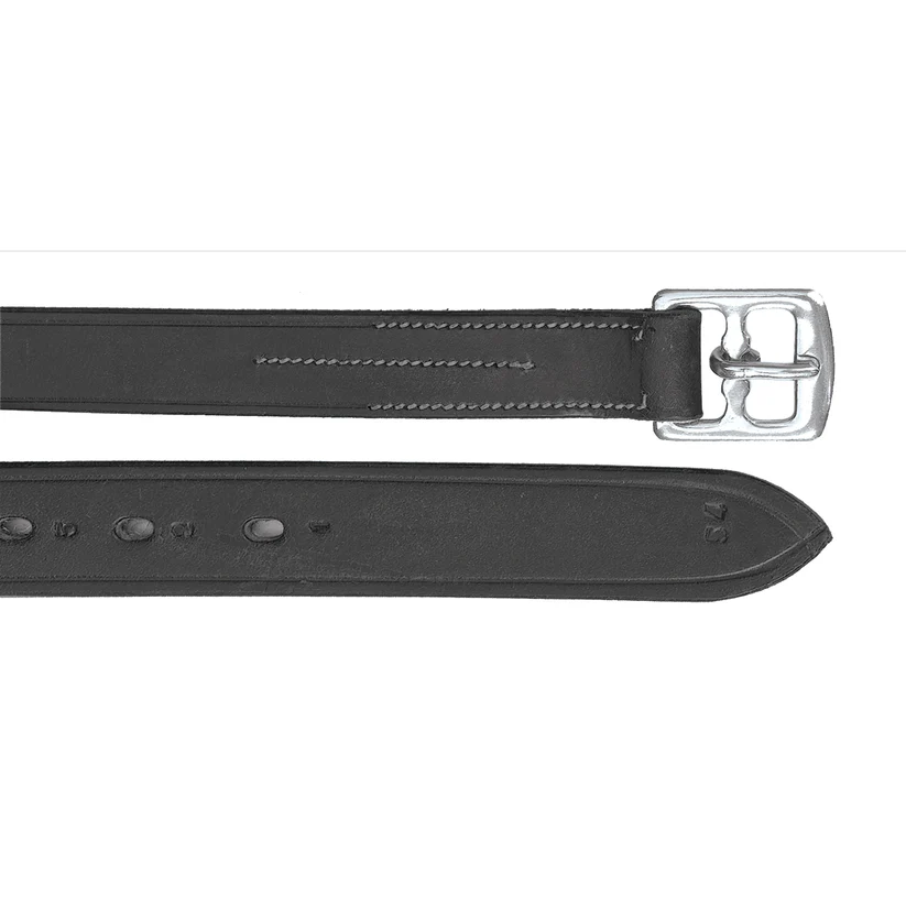 Ovation Solid English Leather Stirrups-Stirrup Irons & Leathers - Stirrup Leathers-Ovation-Black-7/8 x 54-Manhattan Saddlery