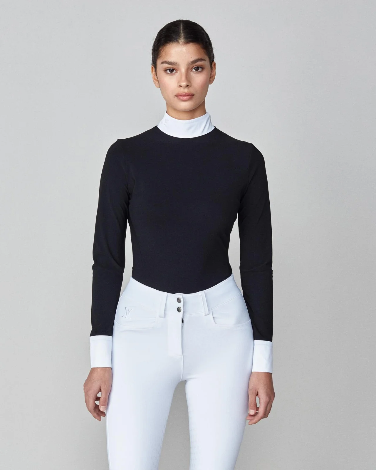 Yagya Timeless Show Shirt Solid-Show Shirts - Ladies Show Shirt-Yagya-Black-XXS-Manhattan Saddlery
