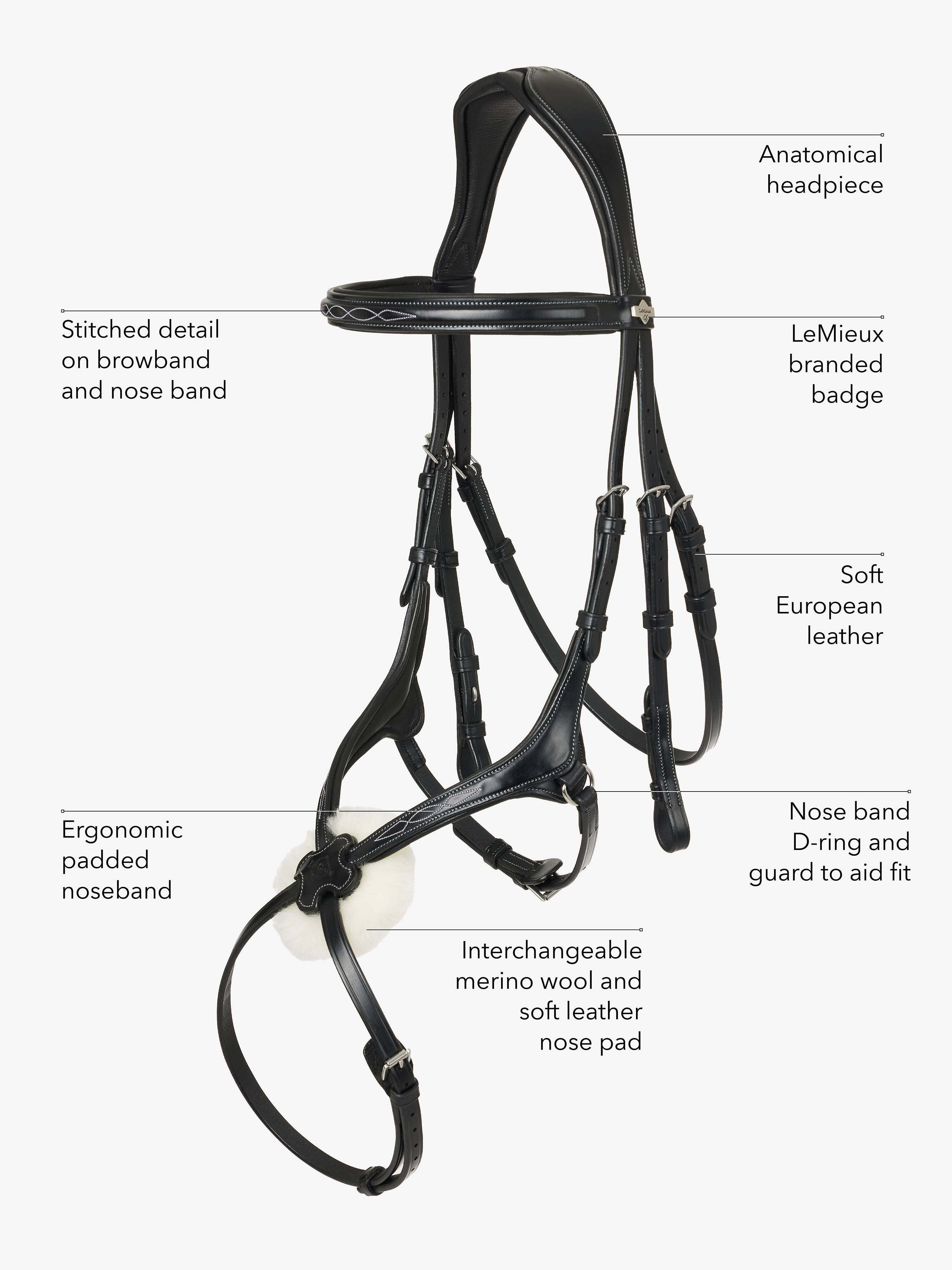 LeMieux Kudos Grackle Bridle-Horse Bridles-LeMieux-Havana-Pony-Manhattan Saddlery