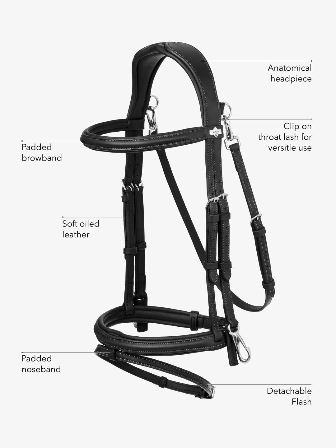 LeMieux Kudos Work Bridle-Horse Bridles-LeMieux-Black-Pony-Manhattan Saddlery