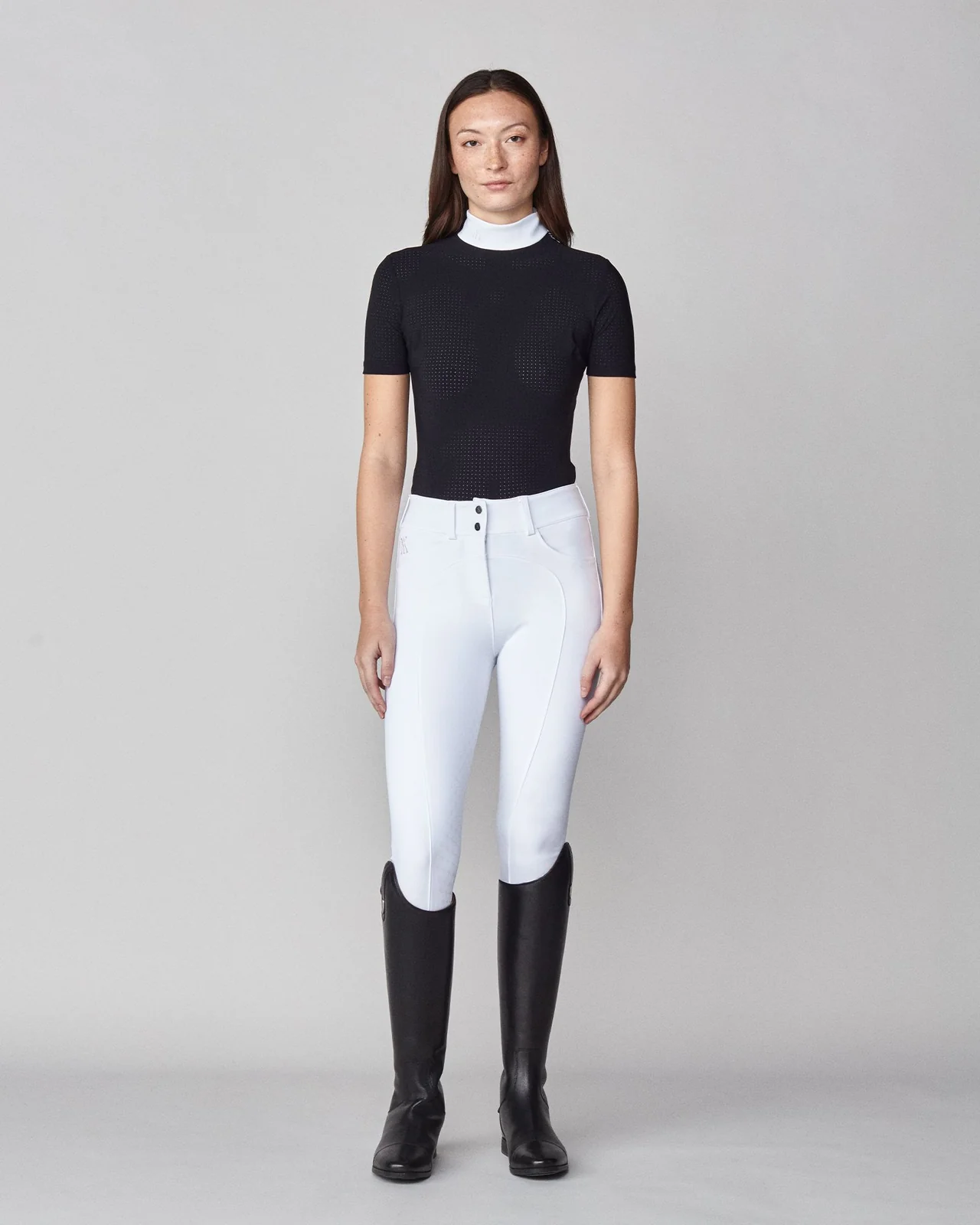 Yagya Timeless Short Sleeve Mesh-Show Shirts - Ladies Show Shirt-Yagya-Black-XXS-Manhattan Saddlery