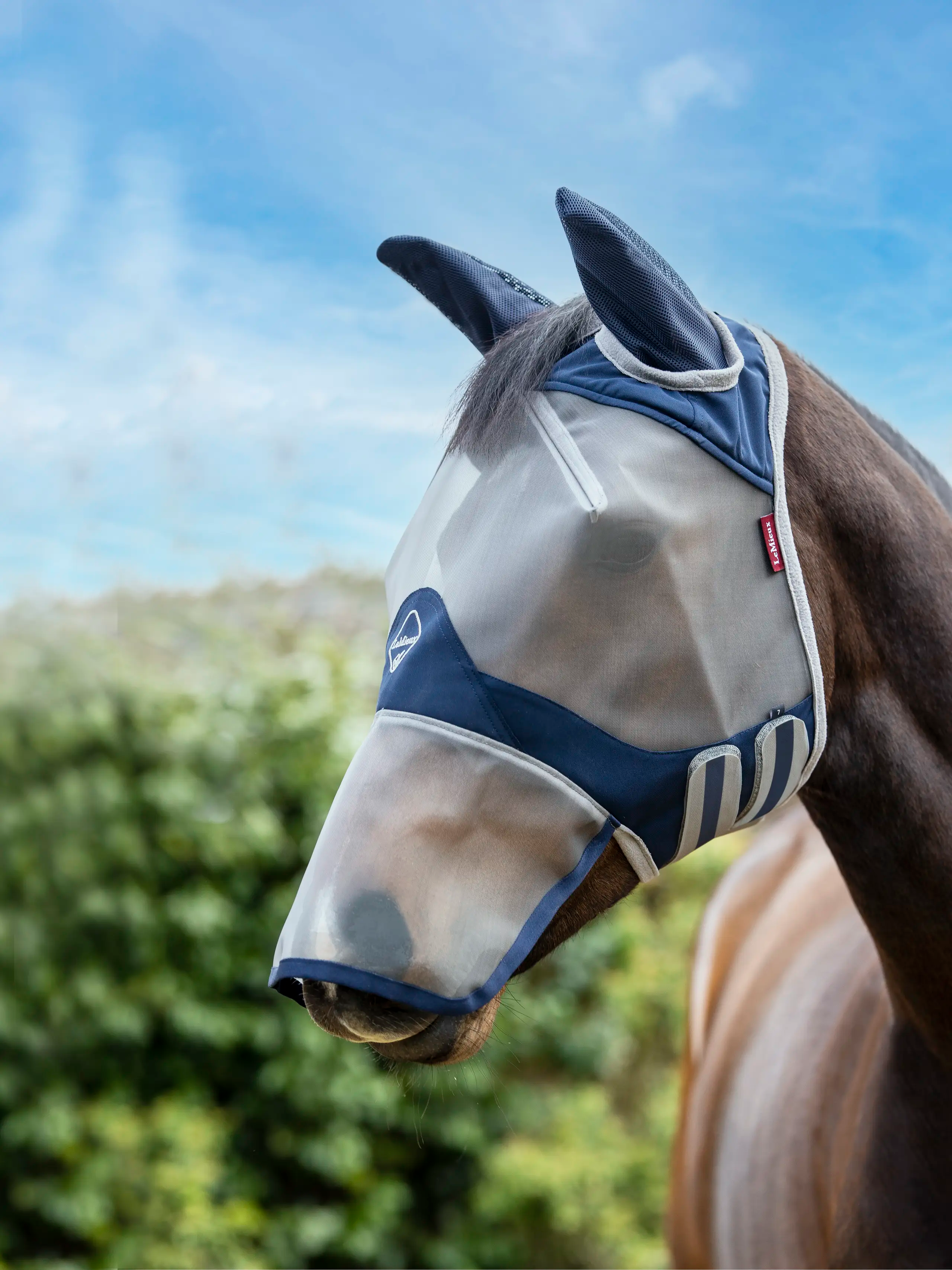 LeMieux Armourshield Pro Full Fly Mask-Horsewear - Misc - Fly Masks-LeMieux-Gray-XS-Manhattan Saddlery