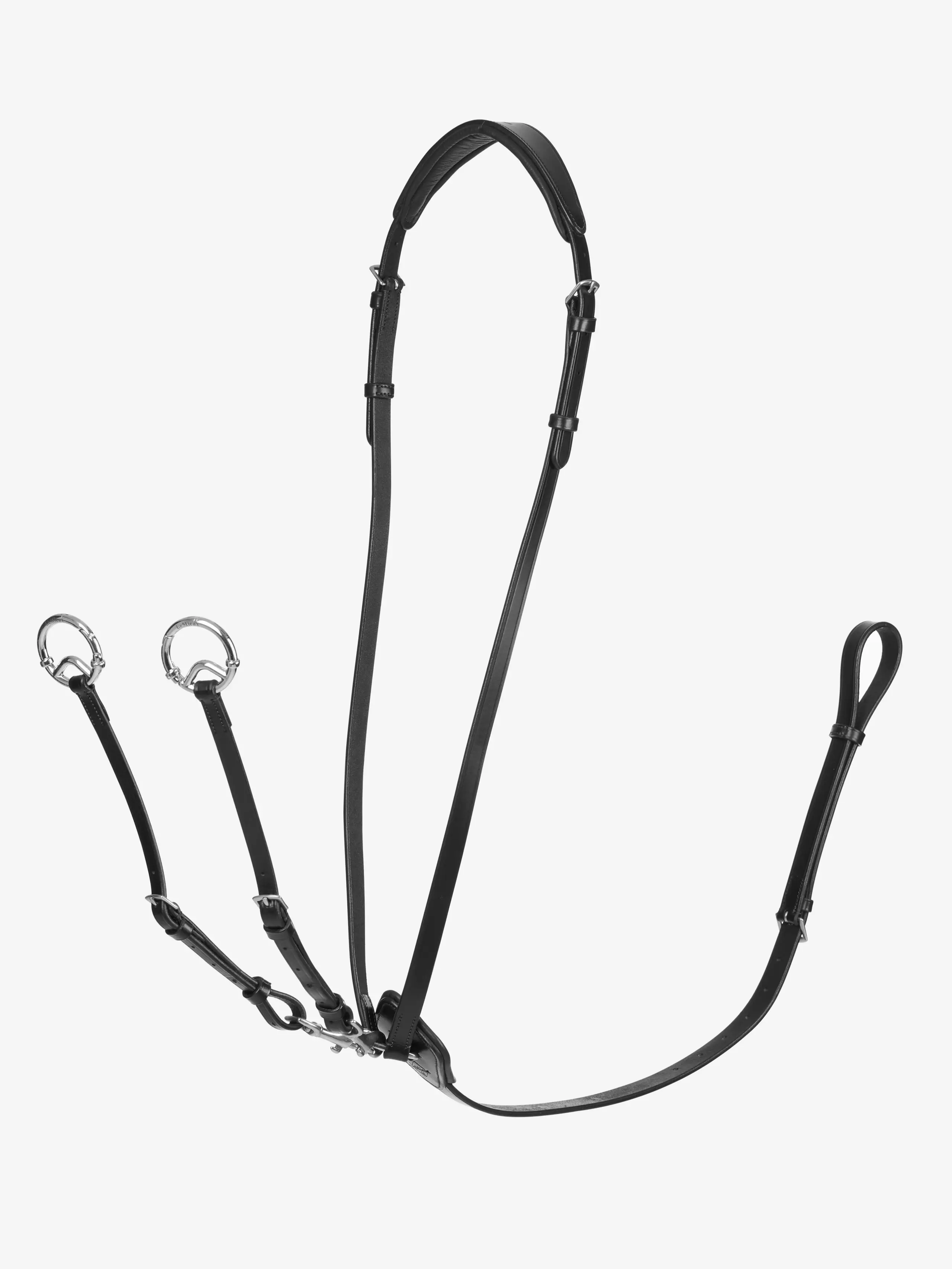 LeMieux Kudos Running Martingale-Martingales & Breastplates - Running Martingale-LeMieux-Black/Silver-Pony-Manhattan Saddlery