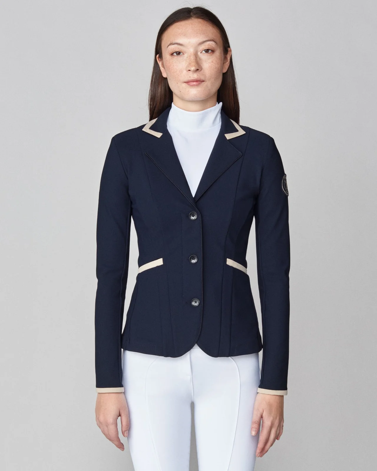 Yagya Contrast Show Jacket-Show Coats - Ladies Show Coats-Yagya-Midnight-XS-Manhattan Saddlery