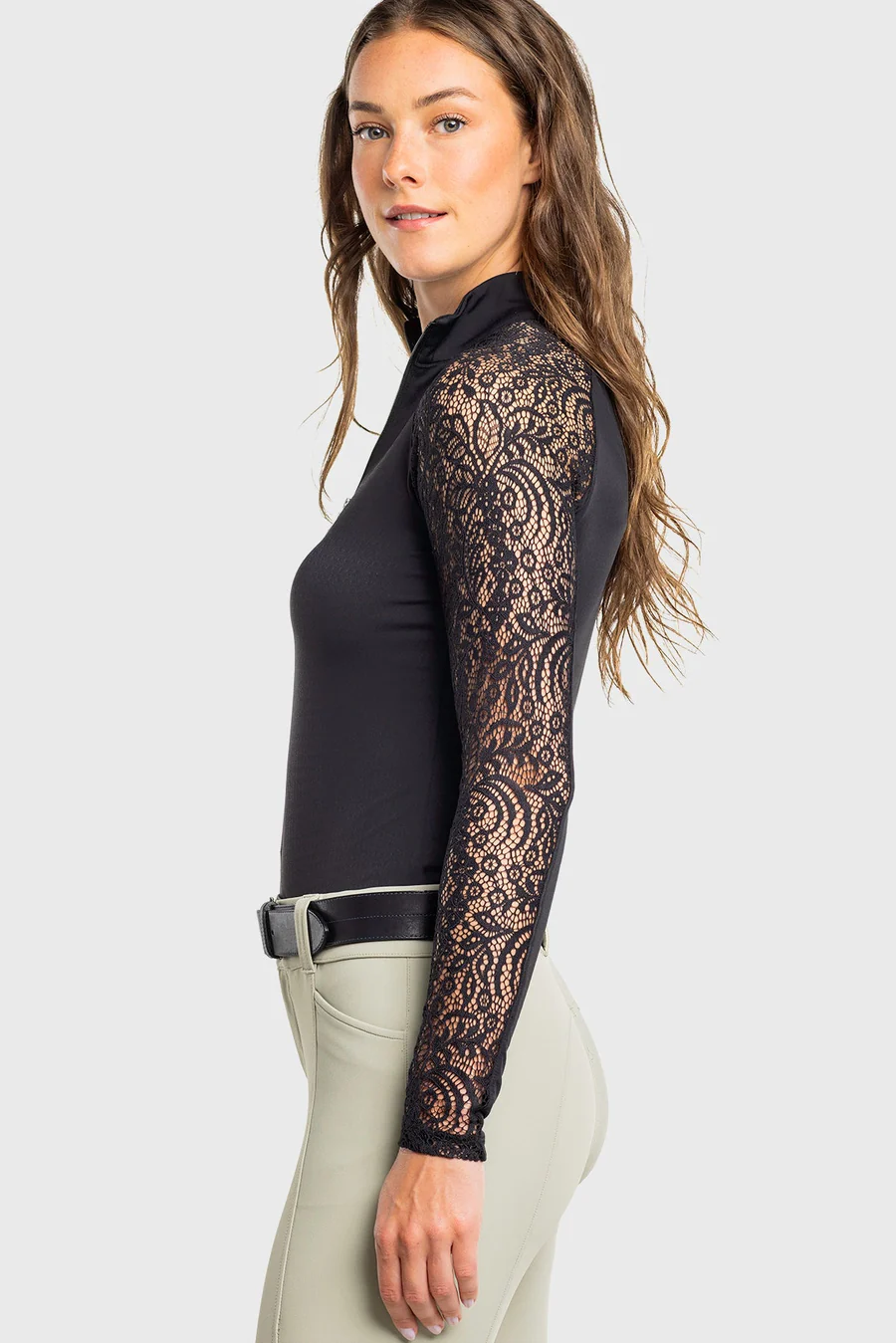 Kastel Floral Lace Raglan Sleeve Sun Shirt