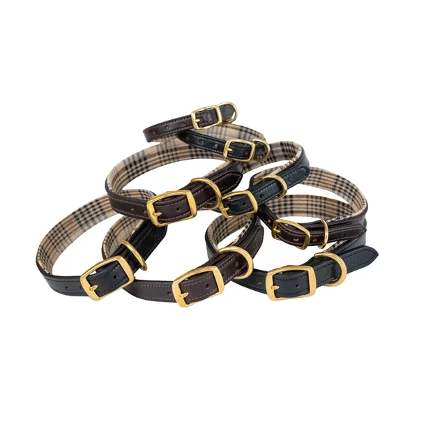 5/A Baker Leather Dog Collar-Dogs - Collars & Leashes-Jacks Mfg-Black-Small-Manhattan Saddlery