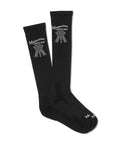 Manhattan Saddlery Logo Knit Socks-Socks-Manhattan Saddlery House Label-Adult-Black-Tall Boot-Manhattan Saddlery