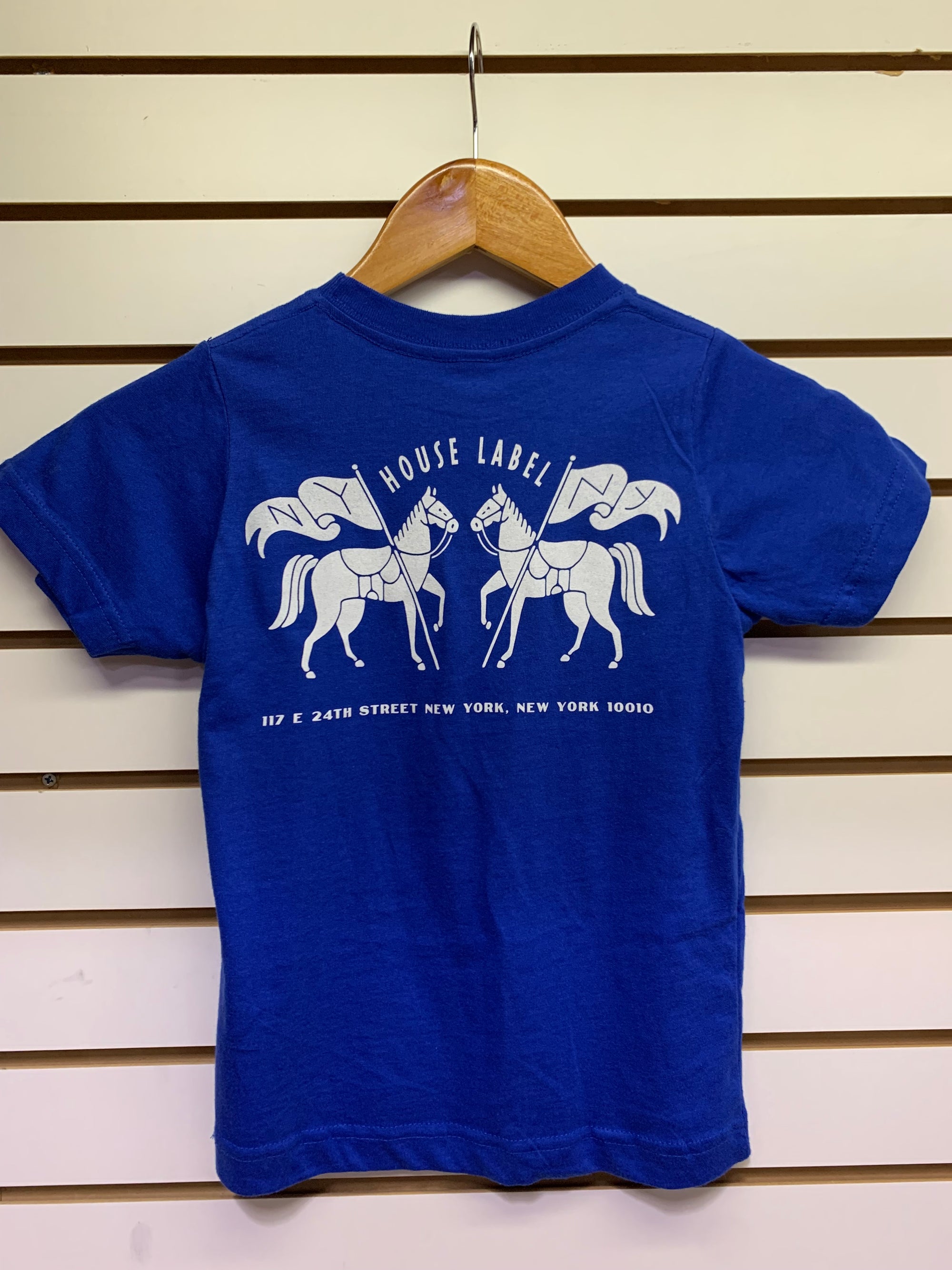 Manhattan Saddlery Classic Kids&#39; T-Shirt Blue Ribbon-Shirts-Manhattan Saddlery House Label-XS-Blue Ribbon-Manhattan Saddlery