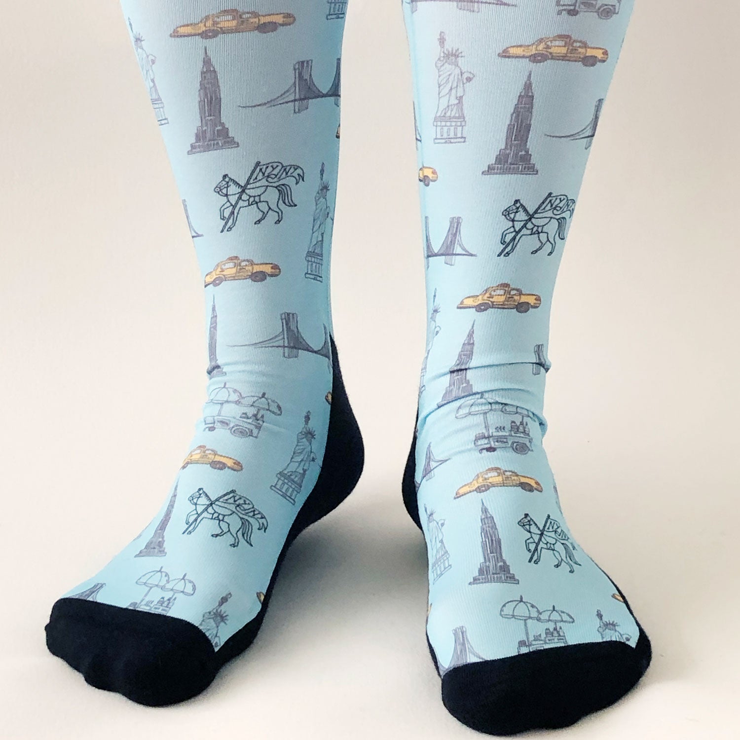 Manhattan Saddlery x Dreamers & Schemers Blue NYC Socks-Socks-Manhattan Saddlery House Label-NYC Blue-Manhattan Saddlery
